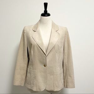 Abe Schrader Vintage Faux Suede Beige Button